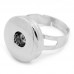 Silver 1 Button Chunk Ring - Adjustable